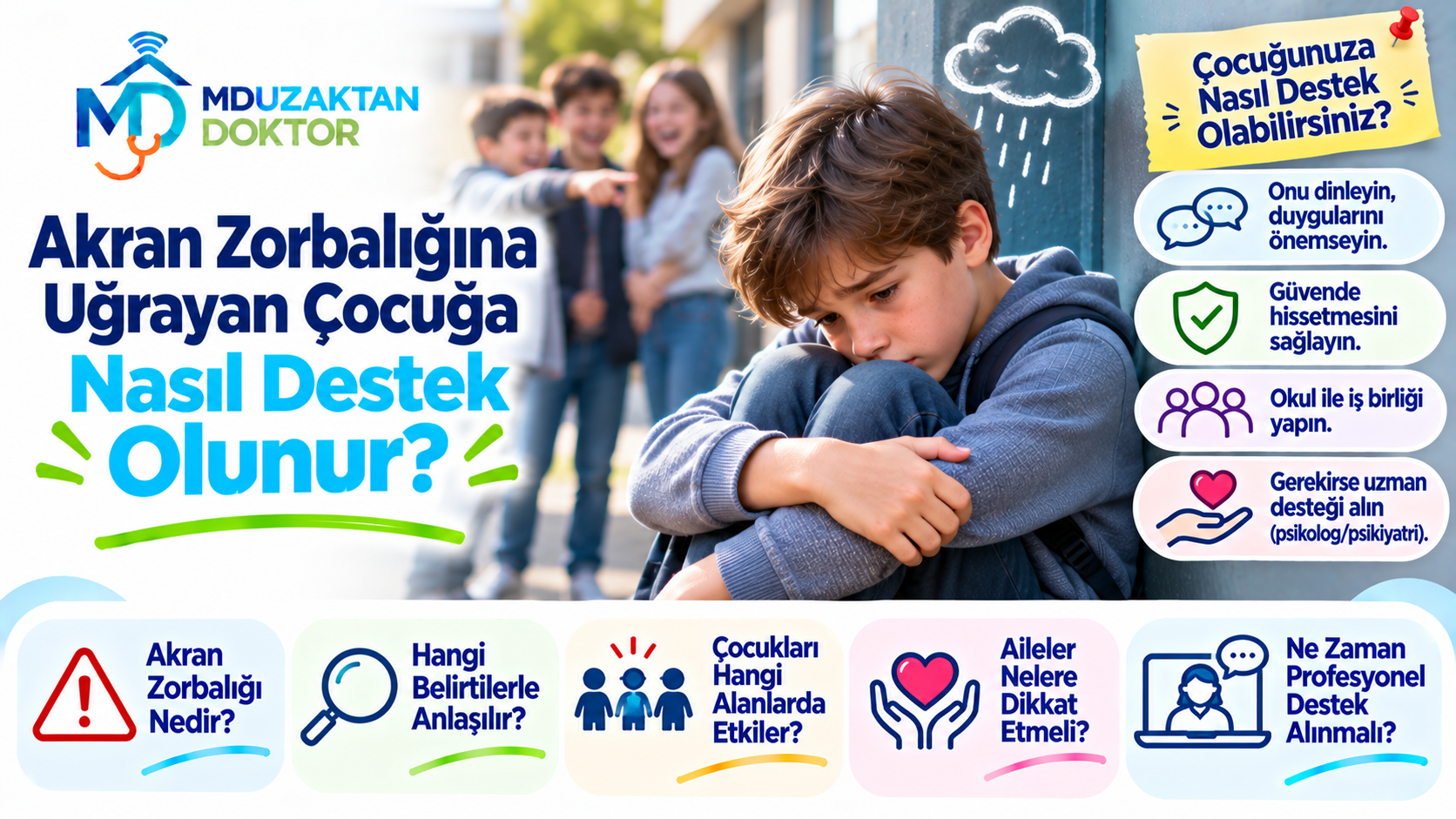 Akran Zorbalığına Uğrayan Çocuğa Nasıl Destek Olunur?