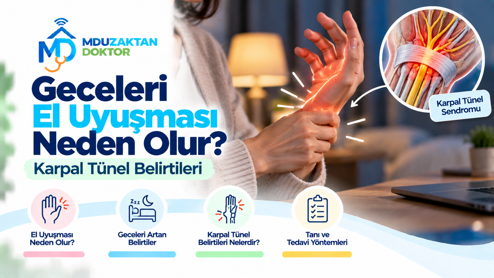 Geceleri El Uyuşması Neden Olur? Karpal Tünel Belirtileri