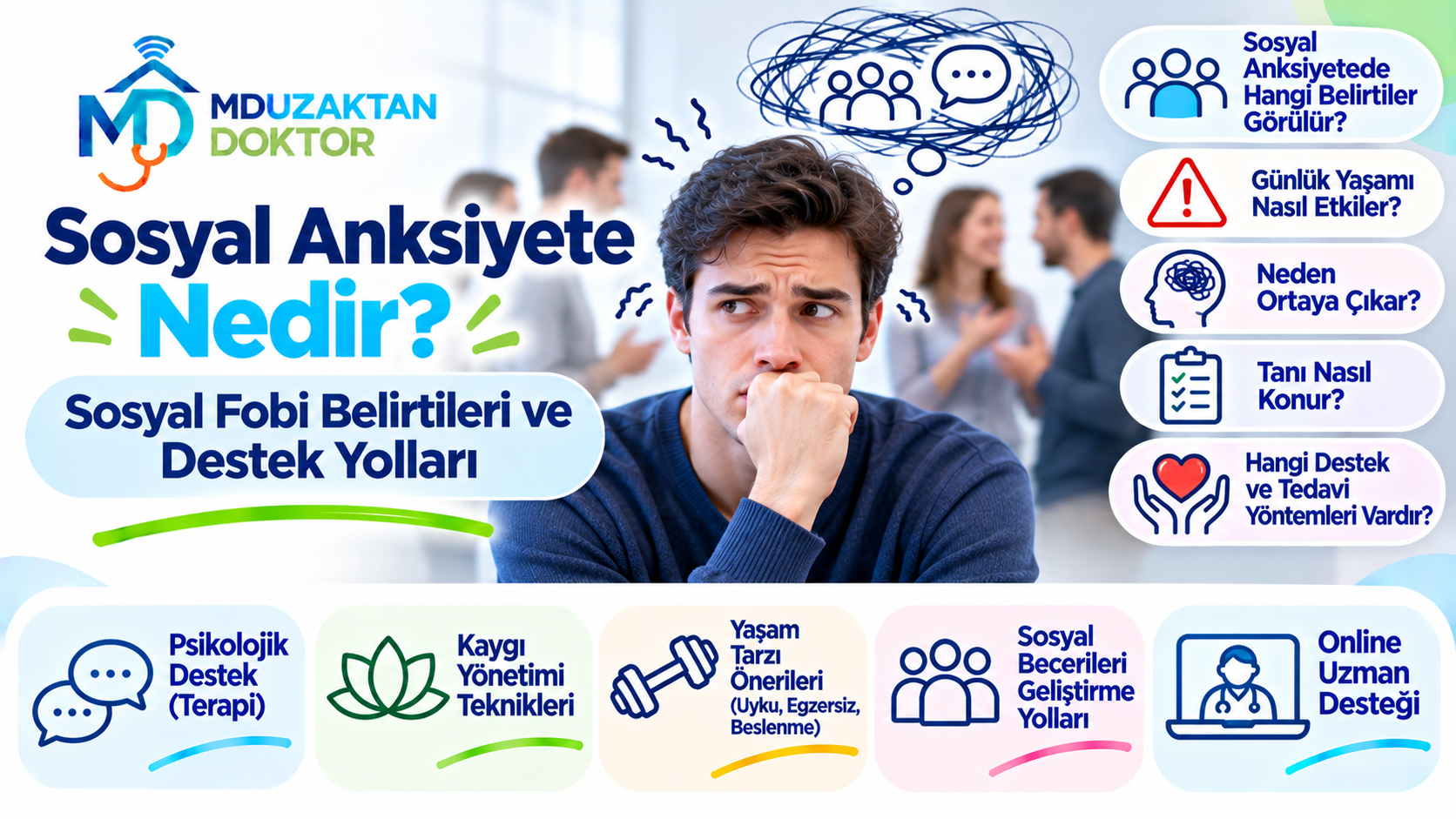 Sosyal Anksiyete Nedir? Sosyal Fobi Belirtileri ve Destek Yolları