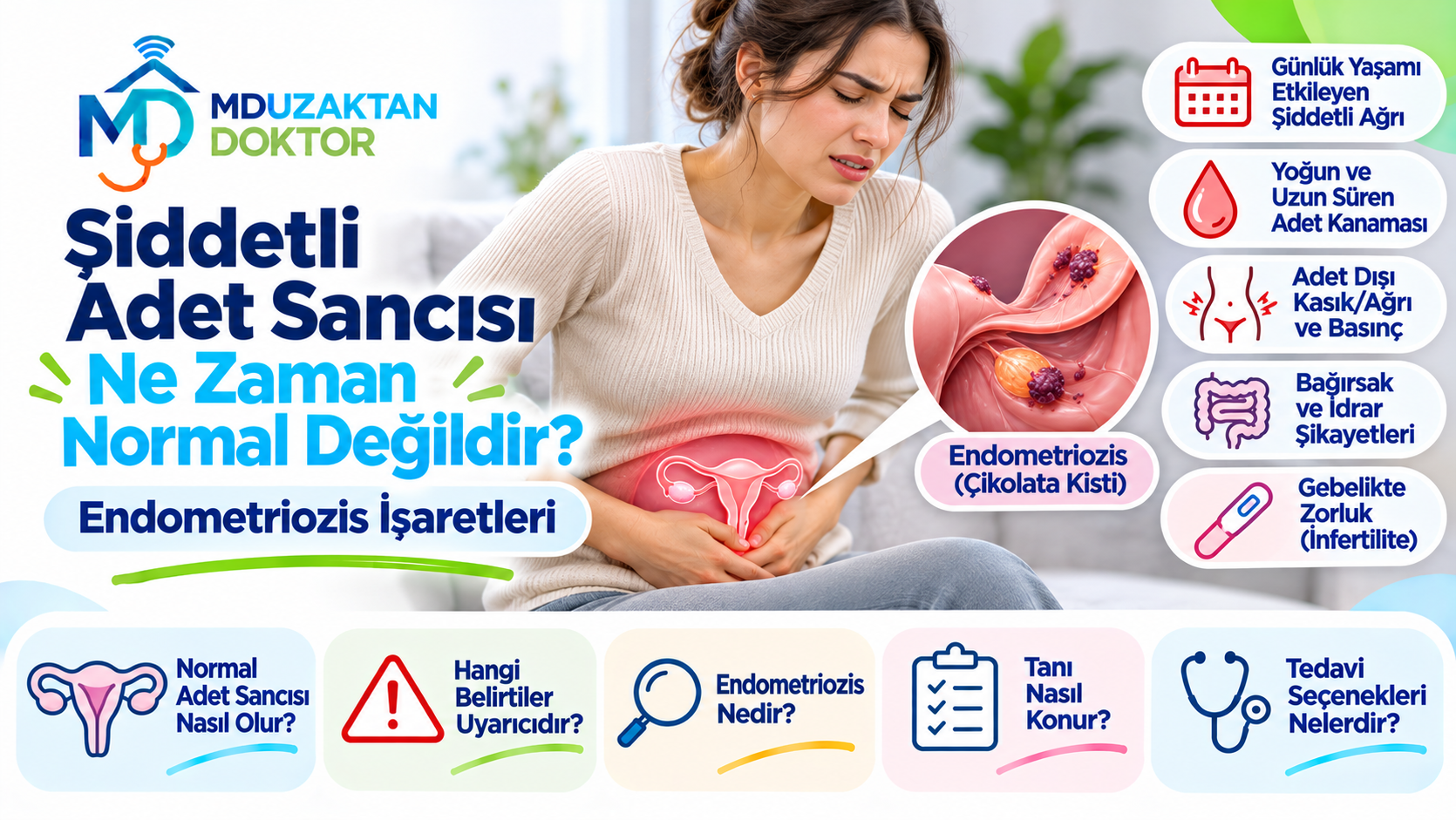 Şiddetli Adet Sancısı Ne Zaman Normal Değildir? Endometriozis İşaretleri